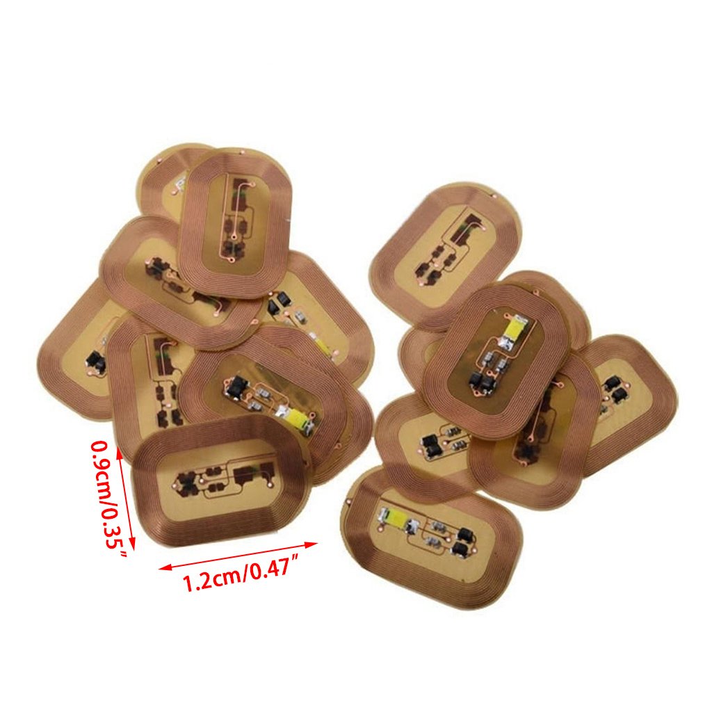 Women NFC Nail Art Tips Stickers DIY Phone LED Light Flash Party Decor Nail Tips