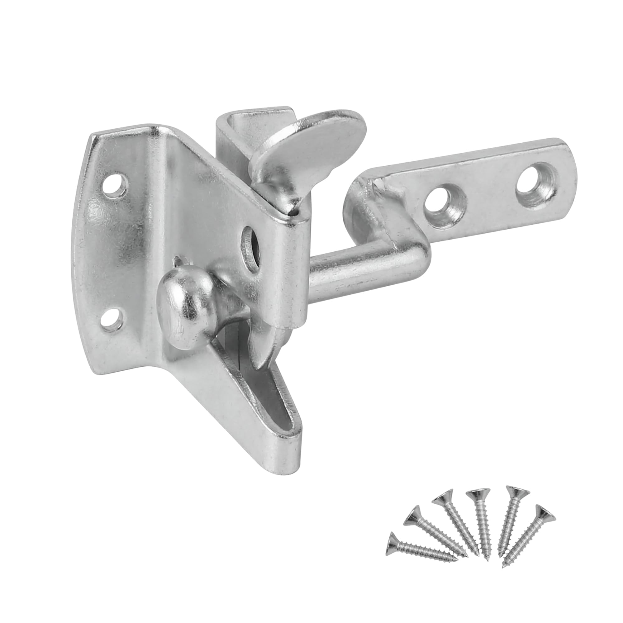 Keypak Auto Gate Latch Self Closing Security Hardware Set with Weather Resistant Finish and Fixings, Suitable for Barn & Shed Doors (Zinc Plated)
