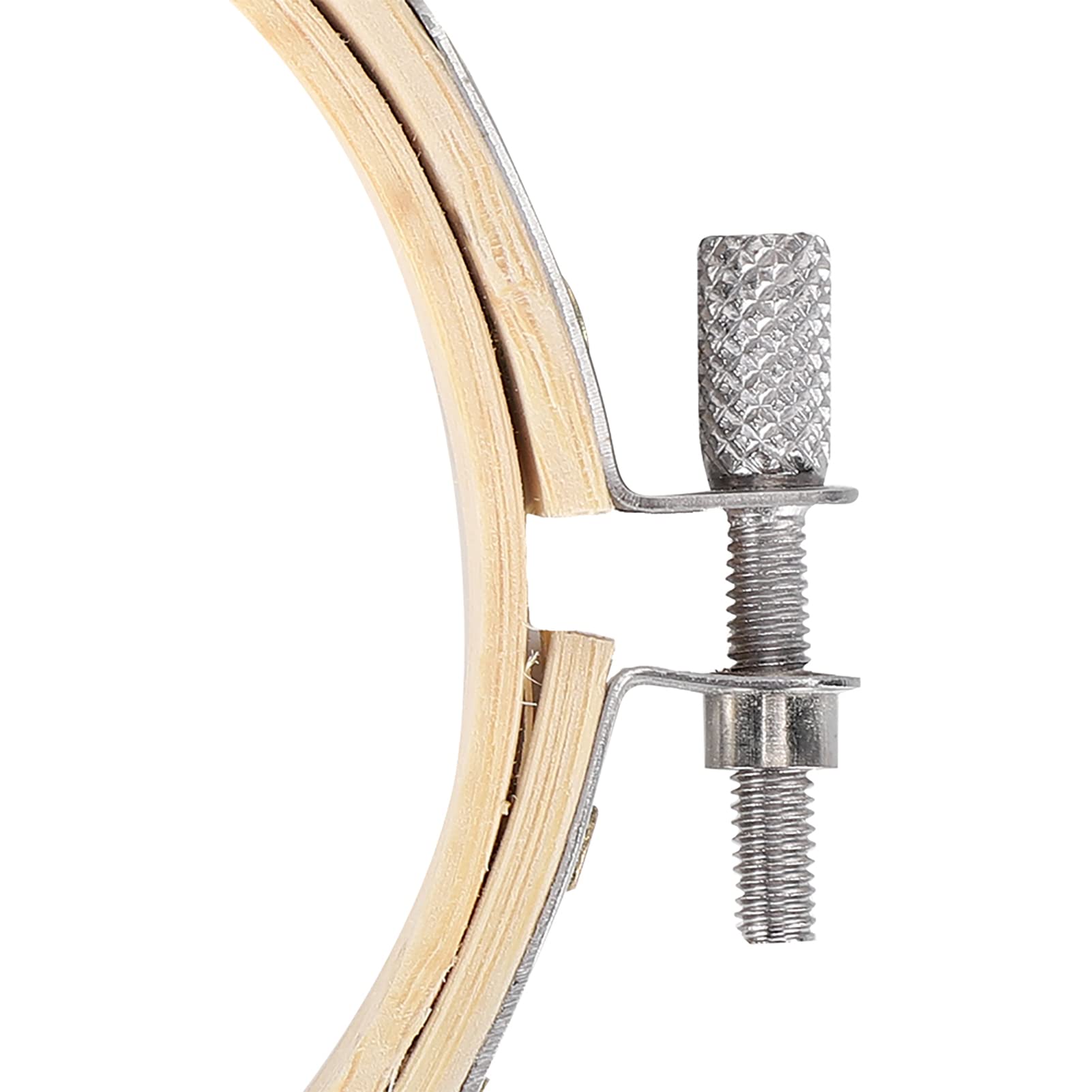 24-teiliges Stickrahmen-Set, Kreis-Kreuzstich-Reifenring, Bambus-Stickrahmen-Set, Stabile, Verstellbare Ringe für Kreuzstich-Näharbeiten, 9 Cm