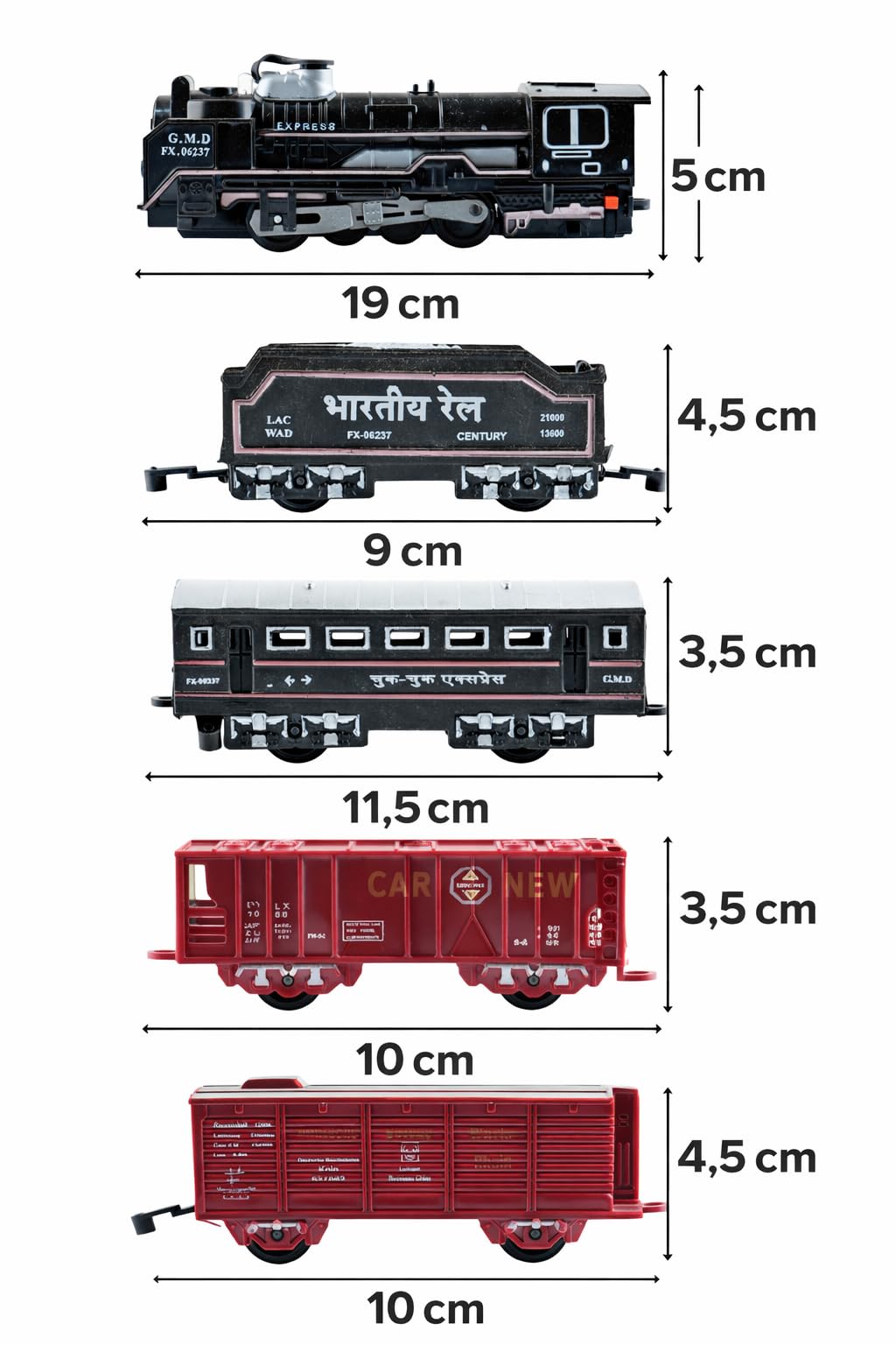 Braintastic Smoke Train Toy Set with Sound and Music (Rail Gaadi 21 pcs) 3