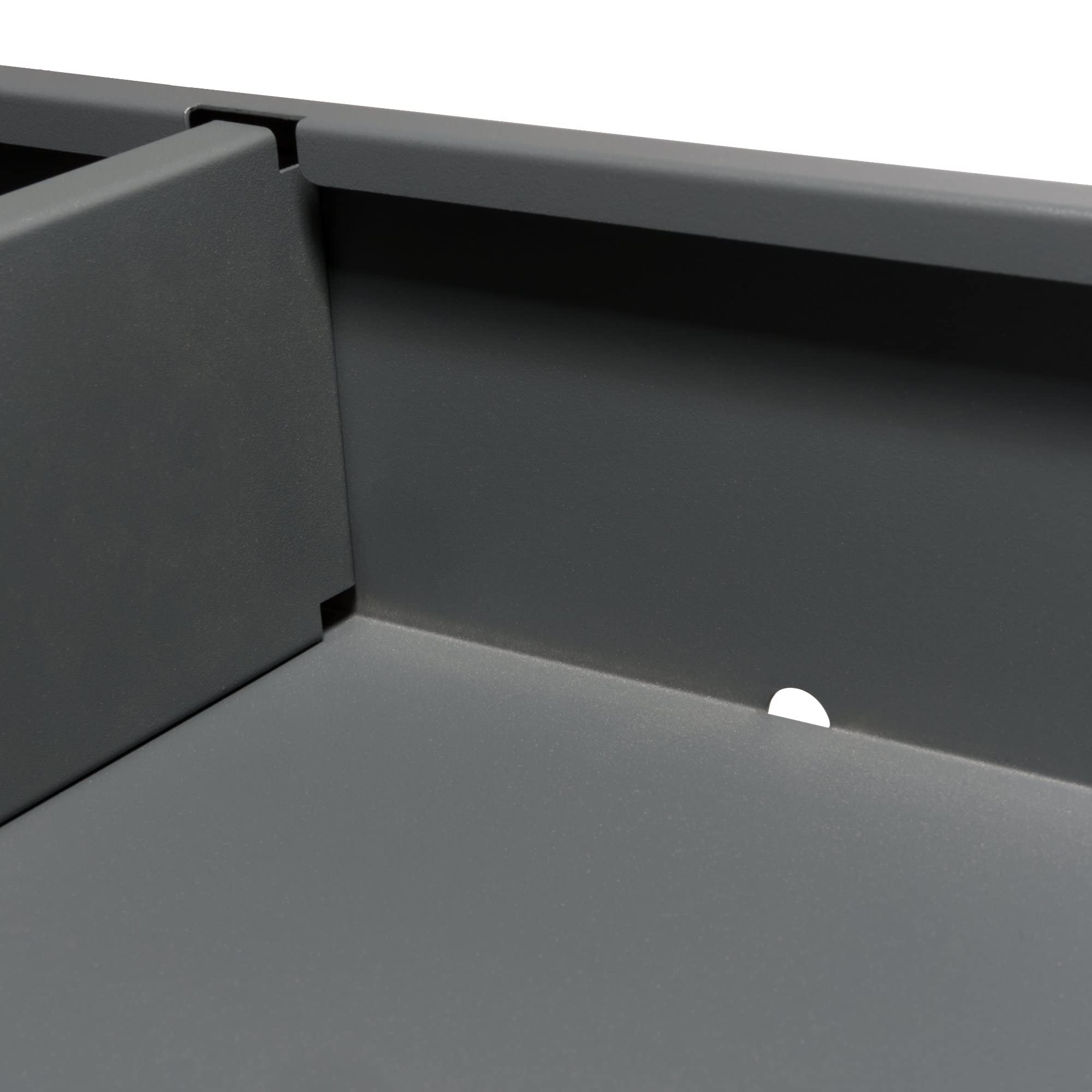 Zelsius Mülltonnenbox 4er mit Pflanzdach für 4 Tonnen | 120-240 Liter | Anthrazit RAL 7016 | Tür in Holzoptik inkl. Erweiterungsmöglichkeit | Aufbewahrungsbox für Mülltonnen, Müllbox