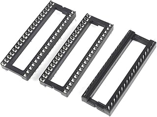 Aexit 3 Pieces Audio & Video Accessories 2.54mm Pitch 40 Pins Double Row DIP IC Socket Connectors & Adapters Adapter Solder