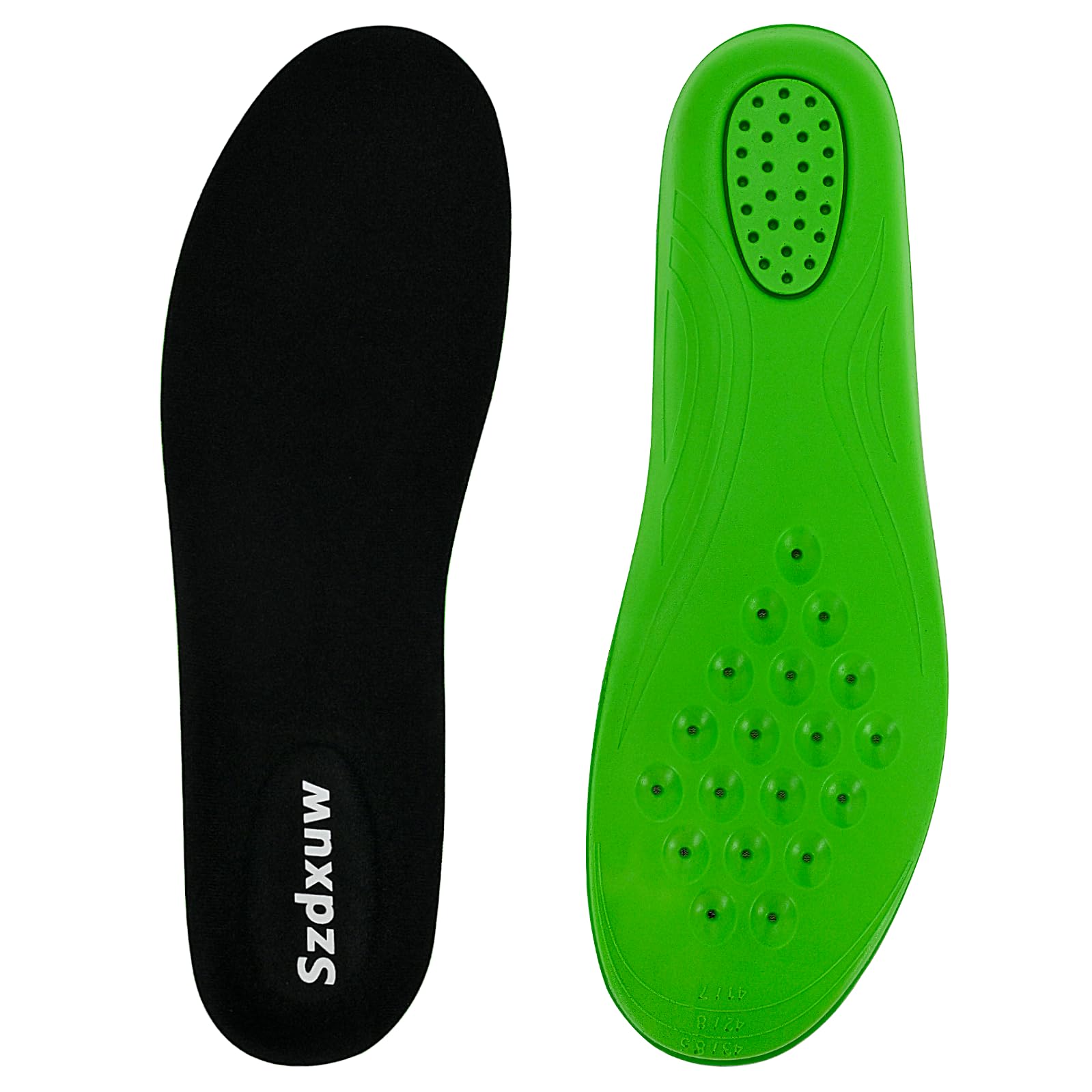 Szdxuw Solette in Memory Foam Donna Uomo - Solette Comfort per Arco Plantare, Fascite Plantare, Inserti Per Scarpe Da Ginnastica, Lavoro, Sportive E Stivali, Nero Extra grande