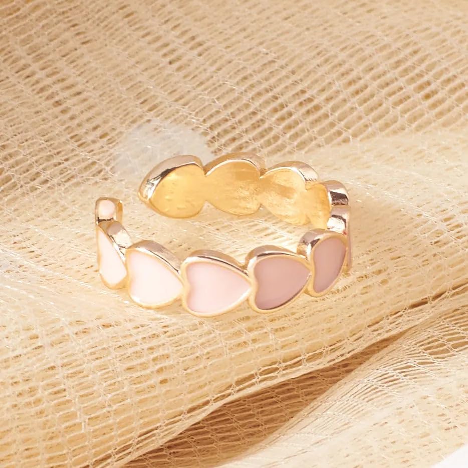 Image of SALTY Anti Tarnish Finger Ring for Women | Adjustable Fancy Jewellery Design | Fashion Accessories for Girls | Minimal Jewelry | Gift for Diwali, Christmas, Marriage, Birthday