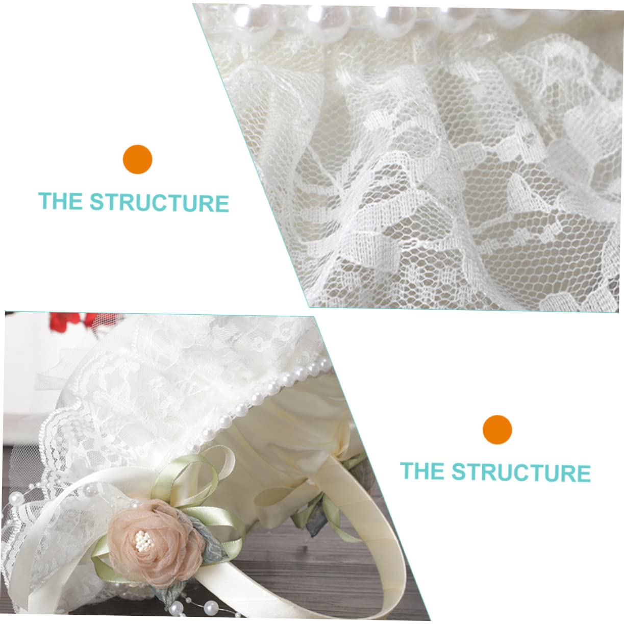 Elegant Pearl Lace Flower Girl Basket Wedding Flower Holder for Parties Stunning Decoration with Meticulous Craftsmanship for Your Special Day