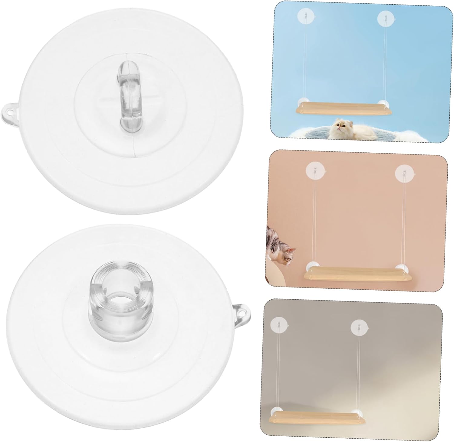 YARNOW 8pcs Cat Window Perch Cup Kit Strong Replacement Cups for Cat Hammock Secure and Easy Installation Smooth