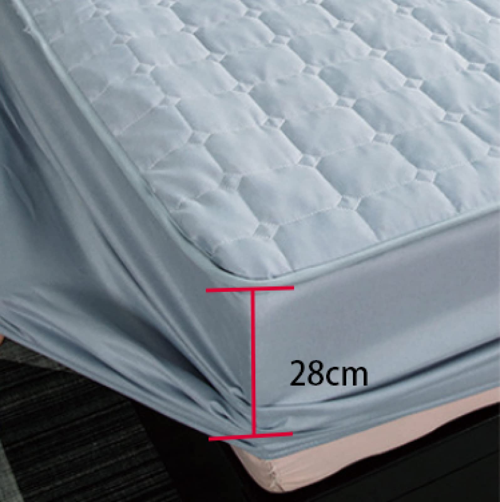 FCLDESHOP Elastico Lenzuolo con Angoli,Coprimaterasso Trapuntato Impermeabile Traspirante a Prova di urina, coprimaterasso a Molle Antiscivolo Ispessito,White,90 * 200cm