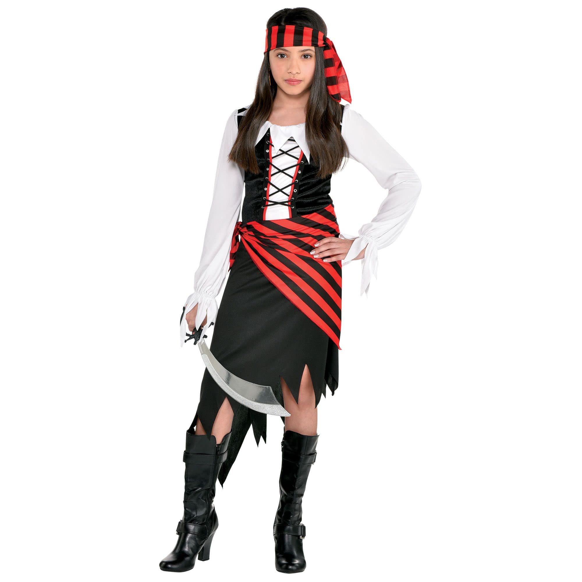 amscan 842913 Costume da pirata Buccaneer Bellezza | Grande (12-14) | 3 Pz
