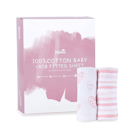 Miniatura 5 de Sábanas bajeras cuadradas para corral o corral, perfectas para juegos portátiles de 36 x 36 pulgadas, paquete de 2, sábanas bajeras 100% algodón de