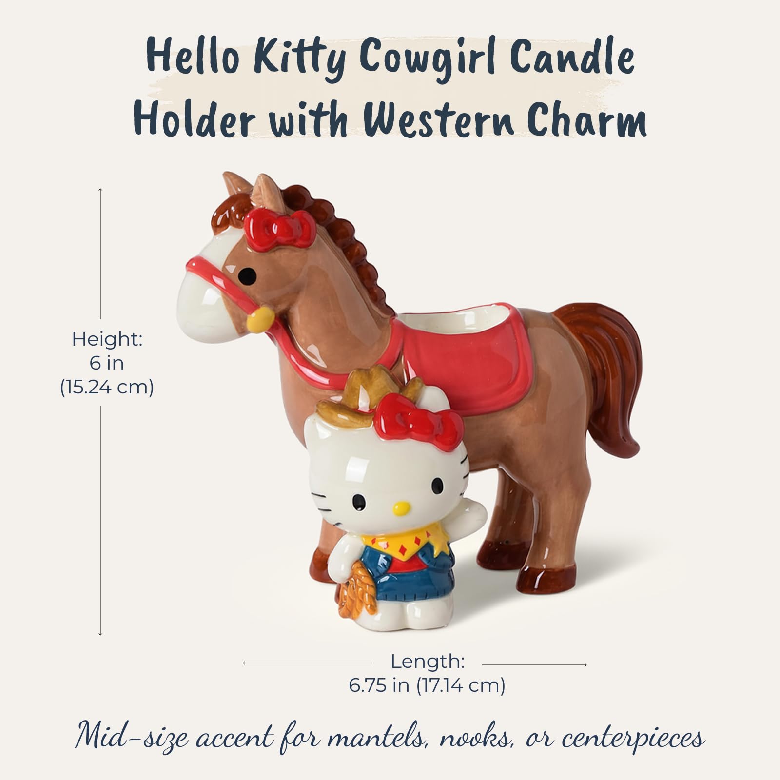 Amazon.com: Blue Sky Clayworks Hello Kitty Western Cowgirl and