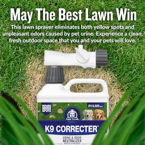 Image of Turf Titan K9 Correcter - Dog Urine Neutralizer for Lawn (1 Gallon) - Urine Neutralizer for Dogs to Revive Your Grass - Lawn Care Solution for Green, Odor-Free Grass