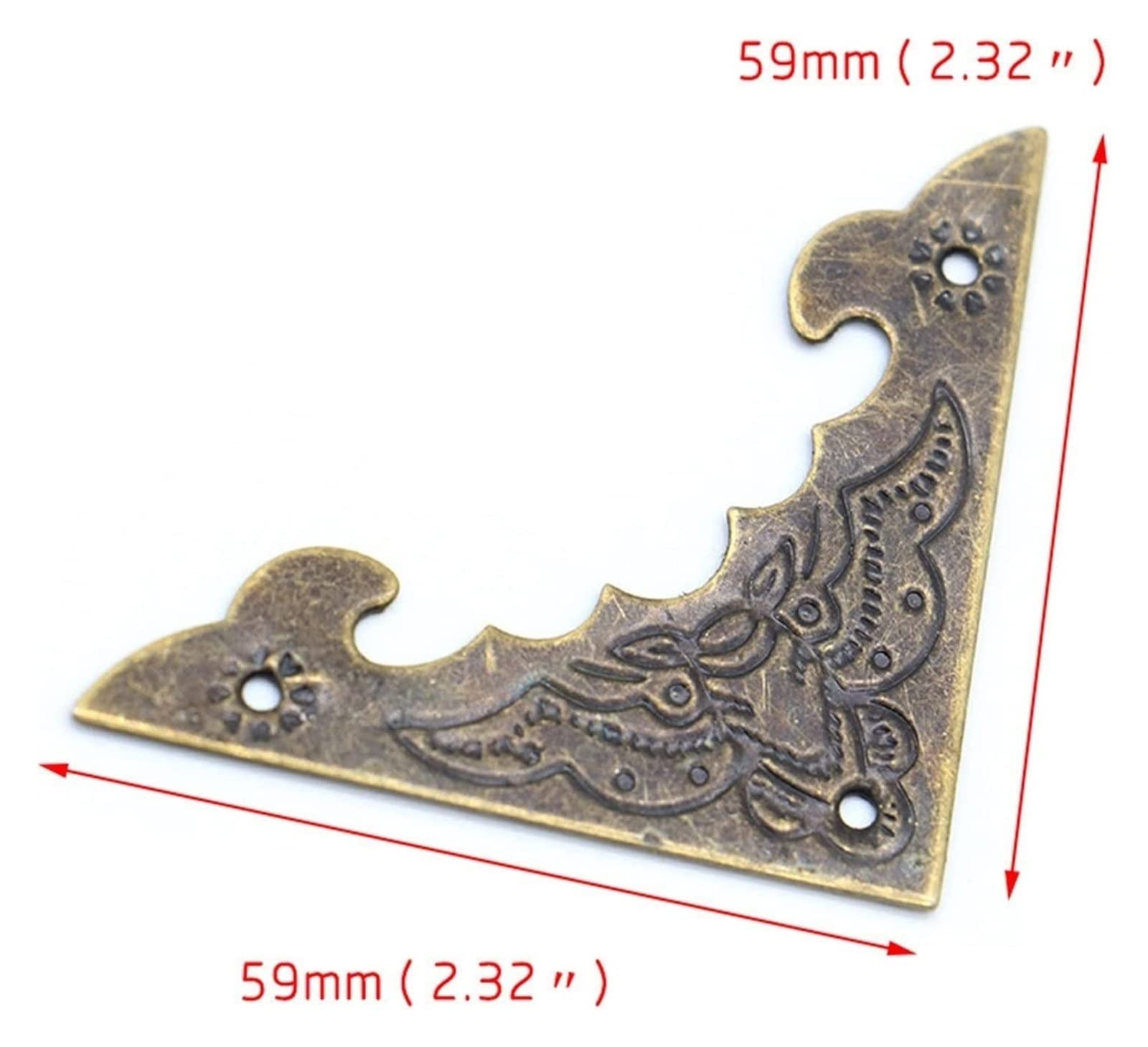 Paraspigoli, Angoli Decorativi for scatole in Bronzo Antico
