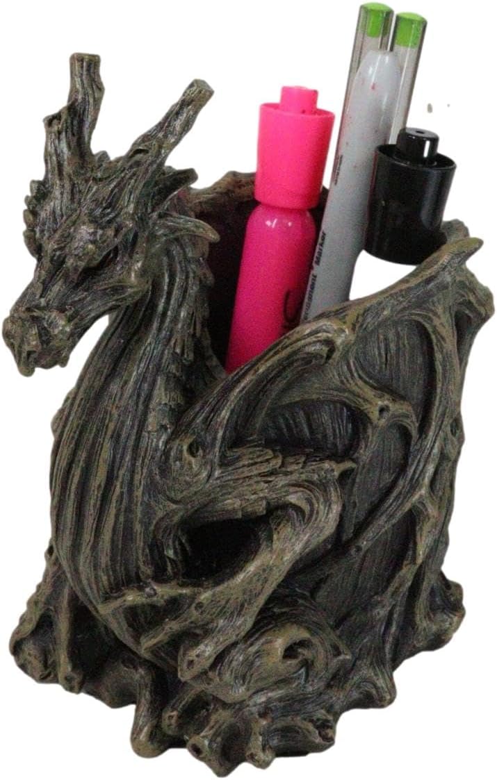 Ebros Gift Medieval Fantasy Forest Tree Ent Greenman Dendritic Branches And Roots Dragon Office Desktop Pen Pencil Holder Make Up Tools Organizer Figurine