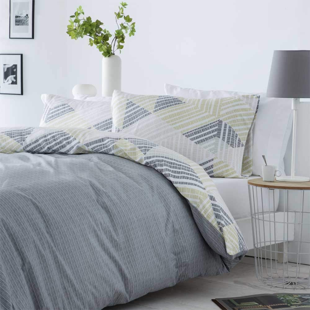 COTTON ARTean Funda Nórdica Reversible Cama 200 RODILES gris microfibra cepillada Funda edredón 280x240 + 2 fundas almohada Cierre con Botones.