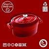 Lava Metal Oval Mini Cookware, Red