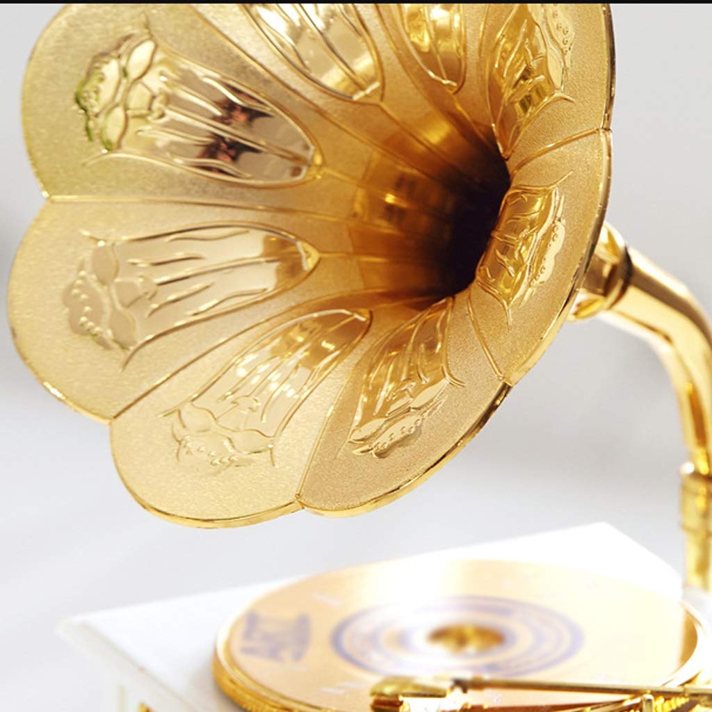 Plastic Music Box - Retro Analog Gramophone Model, Rotating Music