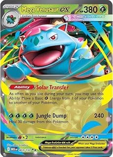 Pokemon - Mega Venusaur ex - 003/132 - ME01: Mega Evolution (MEG) – doppia rara – carta singola