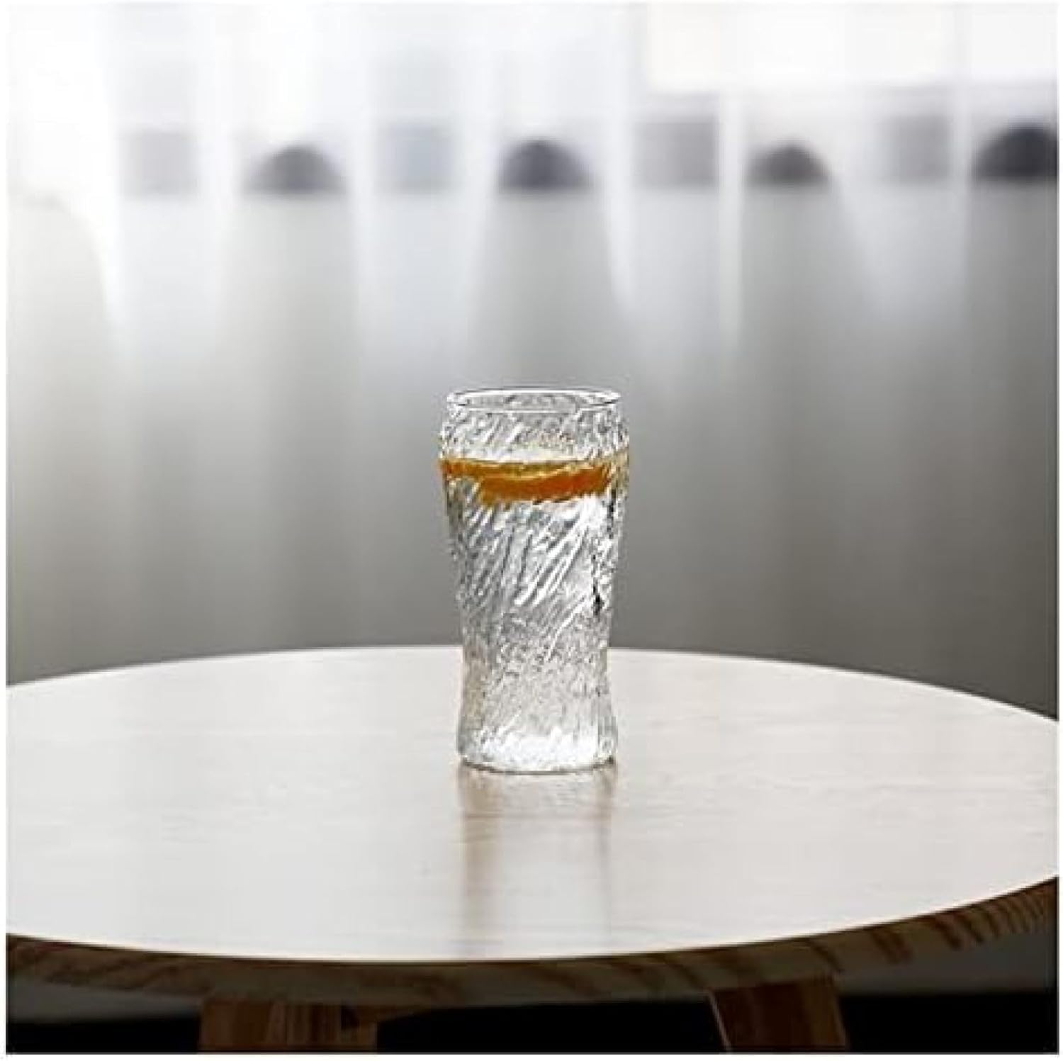 Juego de vasos de cristal transparentes para jugo, leche y café para cocina, ideal para desayuno y bebidas frías