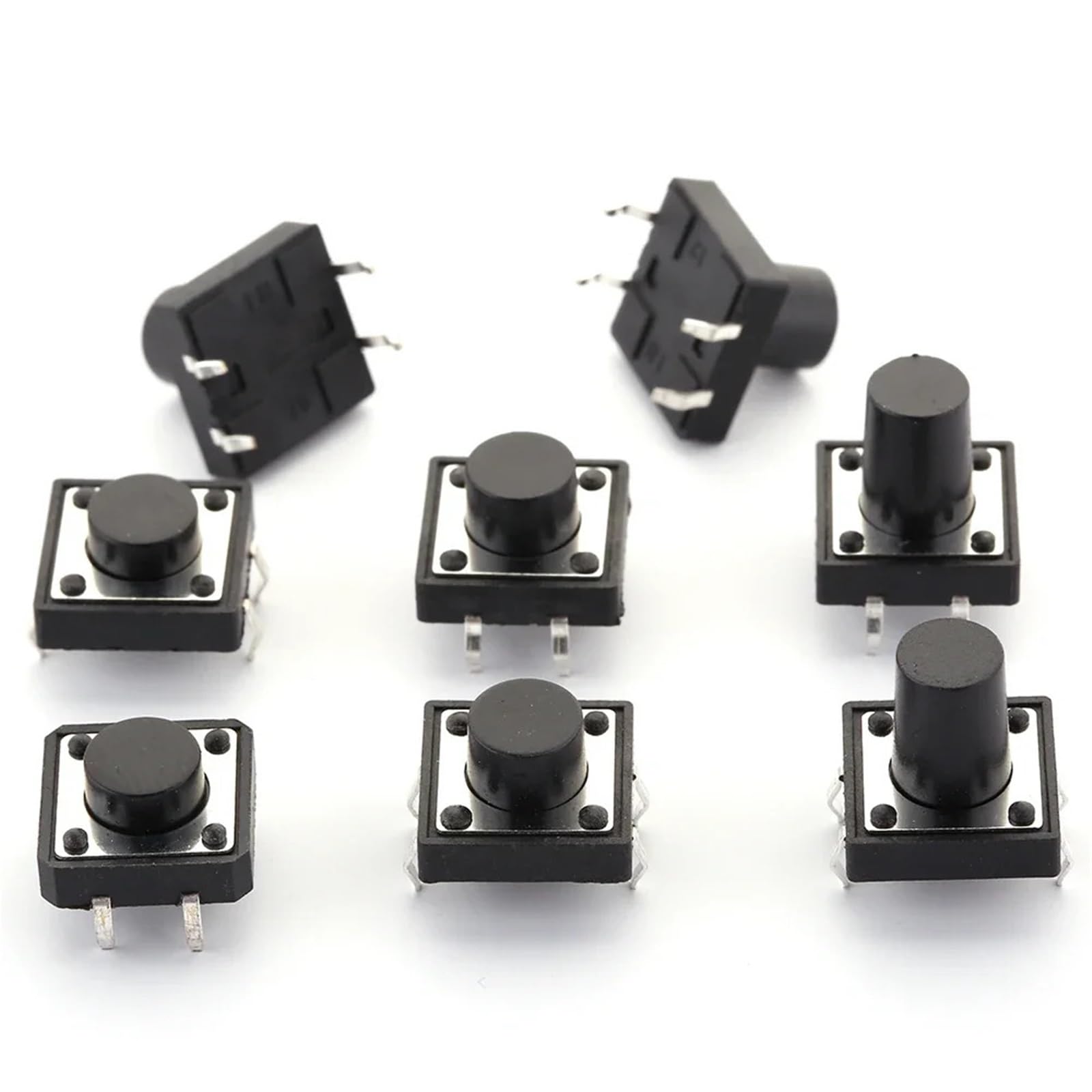 Interruptor de botón pulsador táctil micro switch de 4 pines 12x12x5.5mm pack de 20 4