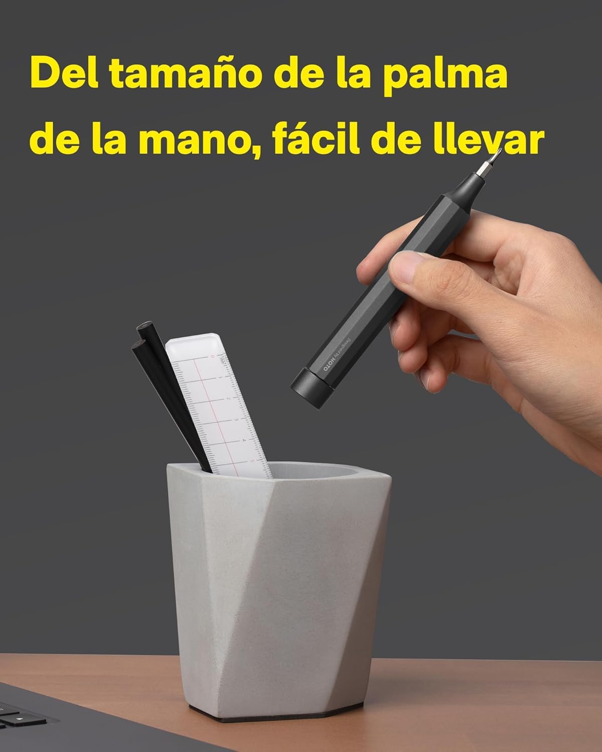 HOTO Juego de Destornilladores de Precisión 24 en 1, Kit de Herramientas Mini con 24 Puntas de Acero S2, Forma de Bolígrafo Manual, Ideal para Electrónica, Anteojos y Pulseras, Gris Pizarra，Regalos