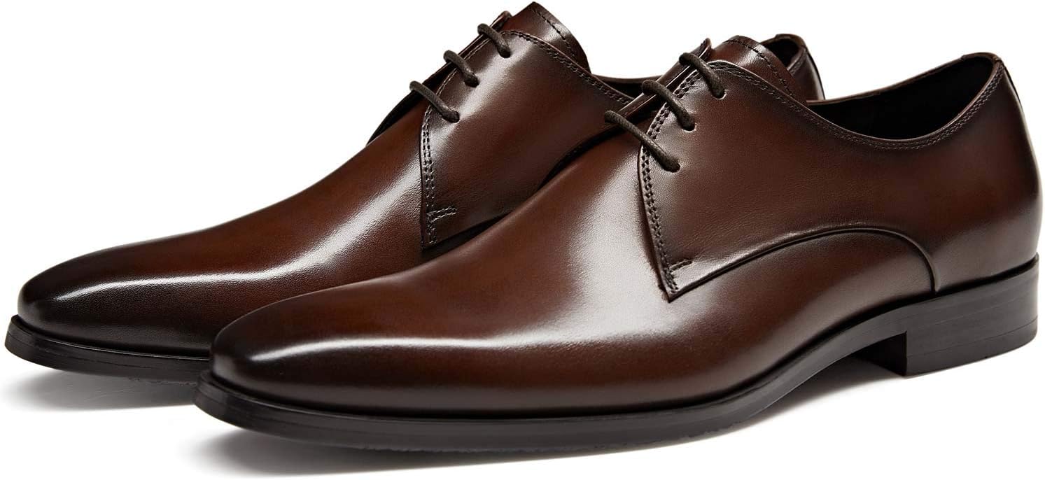 FRASOICUS Mens Oxford Shoes Genuine Leather Dress Shoes - Image 2
