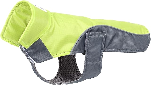 Lautus Pets Dog Rain Coat - Waterproof, Reflective 3 Season Jacket with Breathable Mesh & Collar Hole for Small, Medium and Large Dogs (Small, Chartreuse)