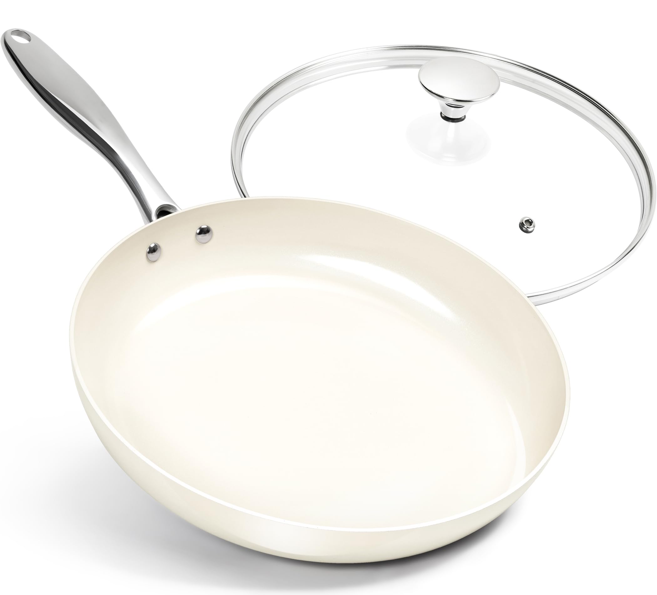 MICHELANGELO 12 Inch Frying Pan with Lid