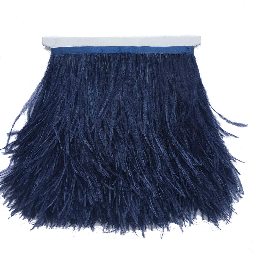 Frange Plume D'autruche Simulée Avec Ruban Satin - Garniture Déco Pour Costumes, Mariage, DIY Et Artisanat