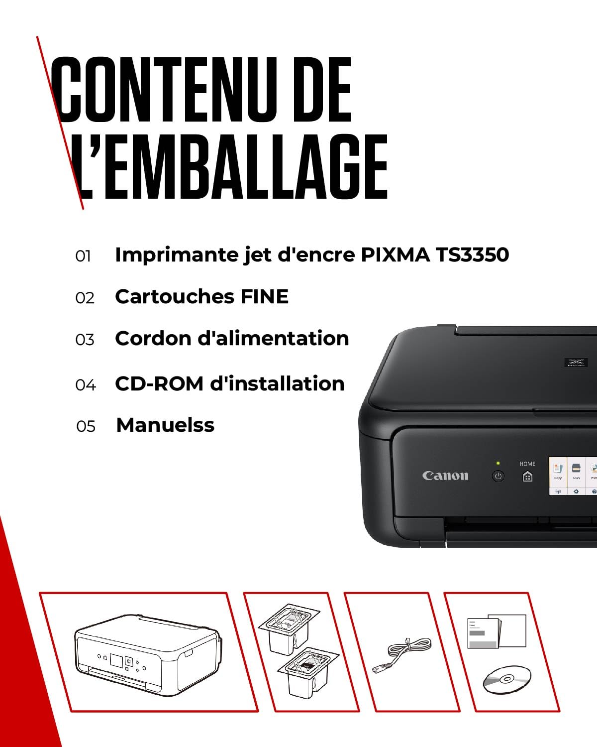 Canon 2228C006 Imprimante multifonction Jet d'encre A4 Noir