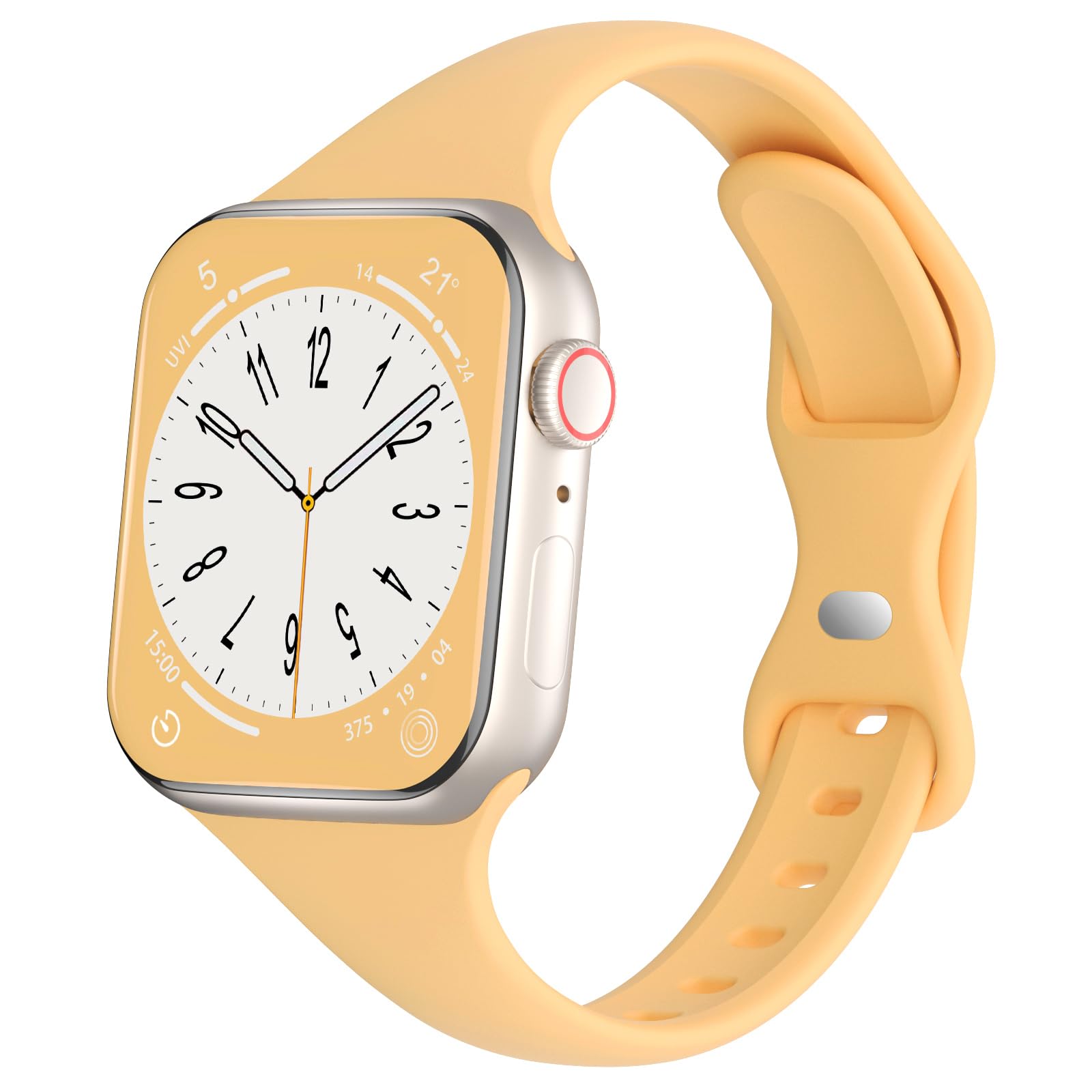 Sport Slim Silicone Bands Compatible for Apple Watch Band 38mm 42mm 40mm 44mm 41mm 45mm 46mm 49mm, Thin Narrow Replacement Strap Wristband for iWatch