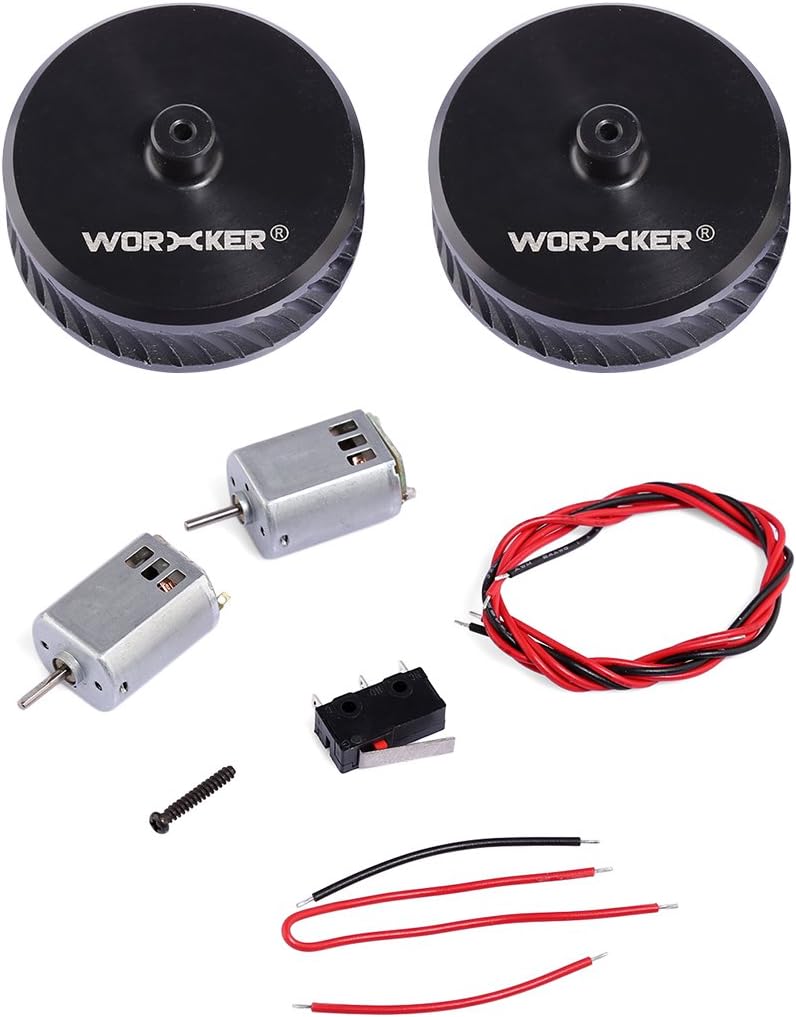 Worker Modified Flywheel Wheel and 132 Motor Set for nerf n-Strike Elite stryfe/rapidstrike CS-18/rebelle Rapid red ( Precision Type, Matching to Flat Flywheel Cage)