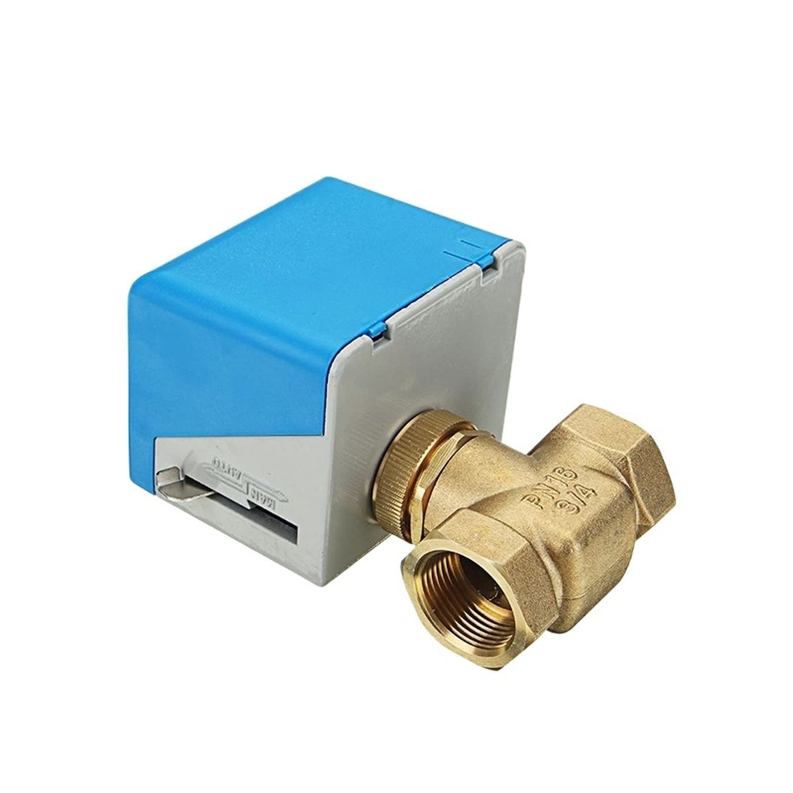 QRUYHBAJU Withstand high Pressure and Temperature Extremes DN15 DN20 DN25 Motorized Electric Brass Globe Valves 2 Wire AC 220V Two Way Stop Shut-Off Valve(DN20)