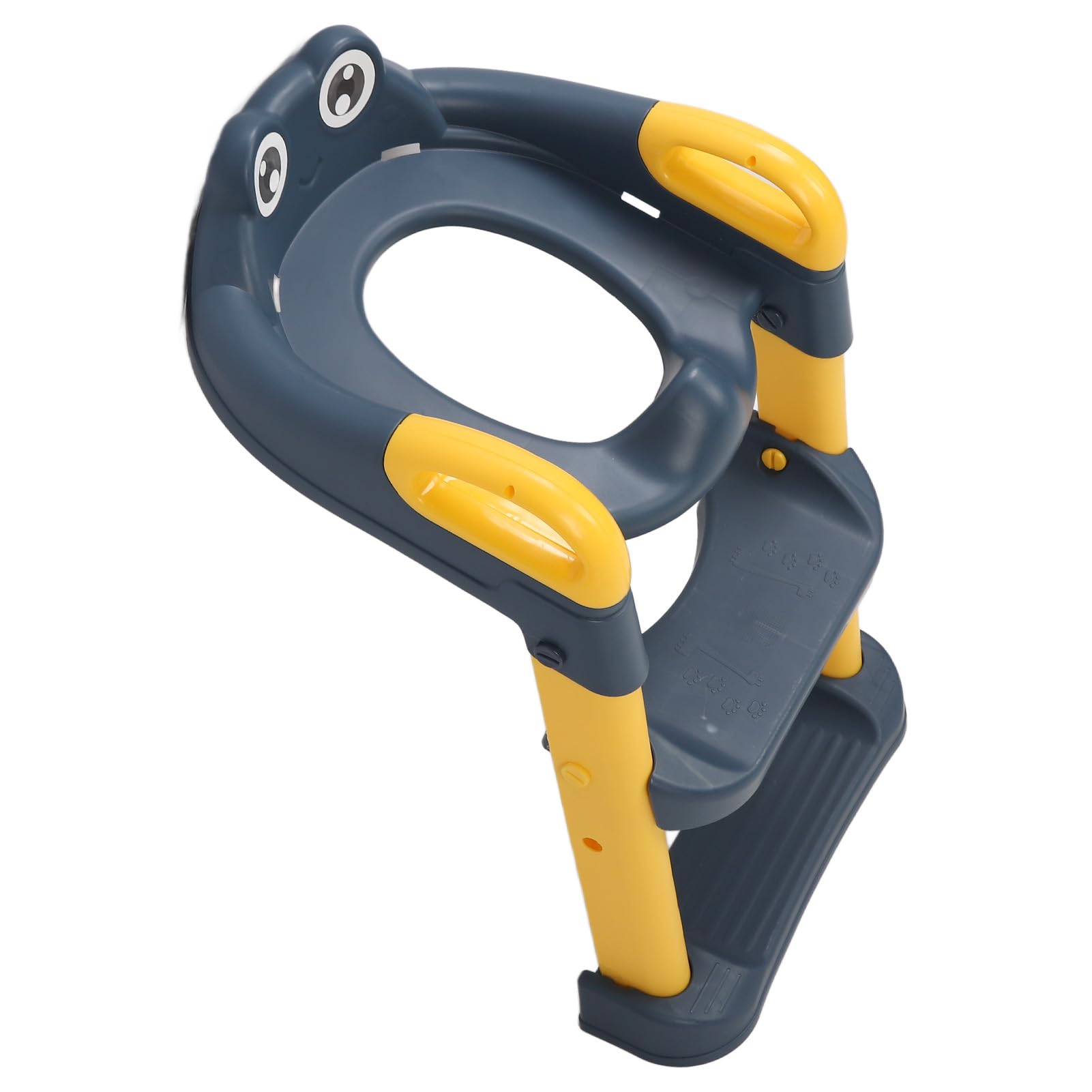 Cryfokt Asiento de Escalera para Inodoro de Entrenamiento para Ir Al Baño, Taburete Ajustable Antideslizante para Niños, Diseño de Dibujos Animados Portátil, 1 Unidad (YELLOW)