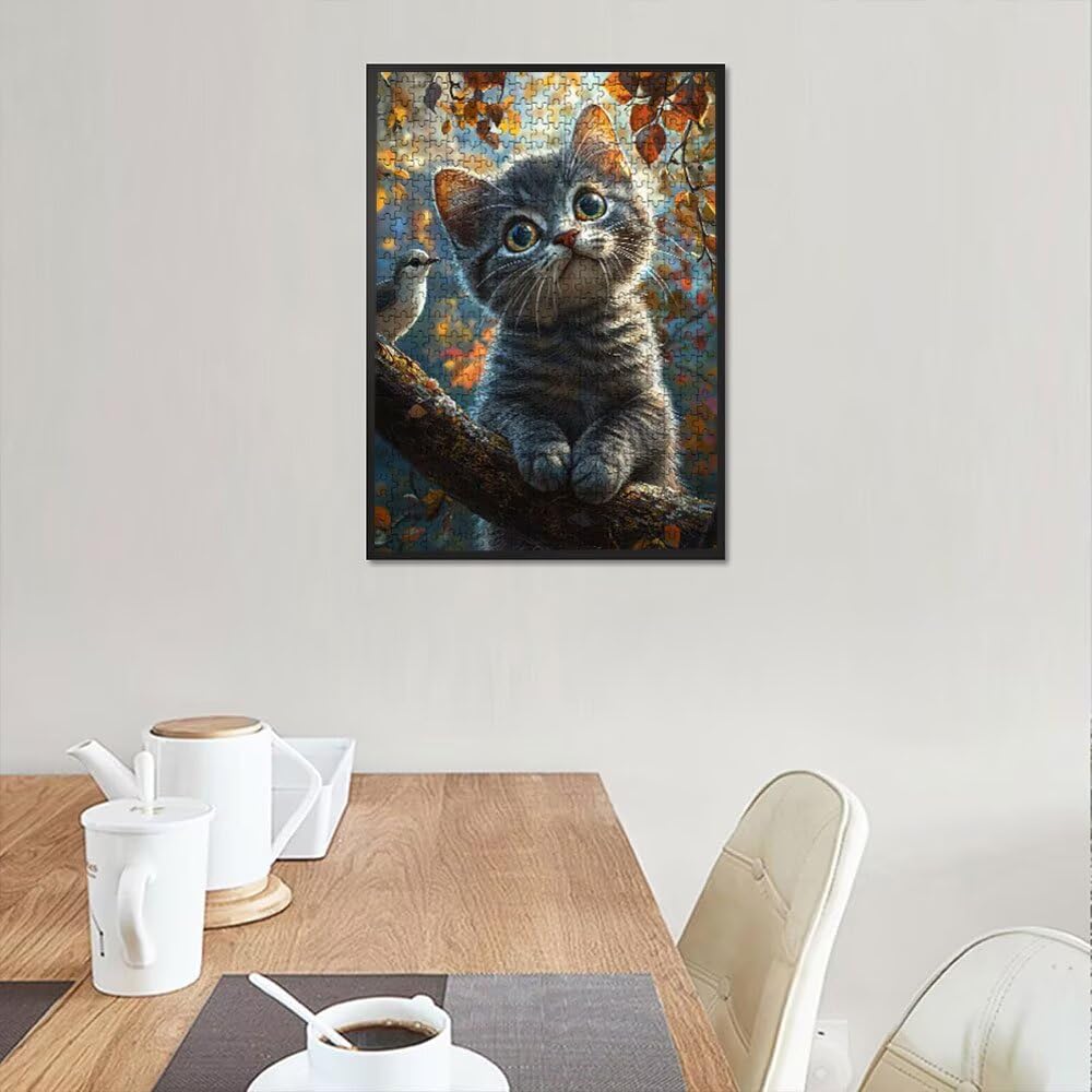 GroßE Augen Katze Puzzle 4000 Teile, Klassische Puzzles, Geschicklichkeitsspiel Puzzle für Erwachsene, Puzzlespiele für Die Ganze Familie, Mit Schöner Verpackung, Dekoration Puzzles DX0YL3-183