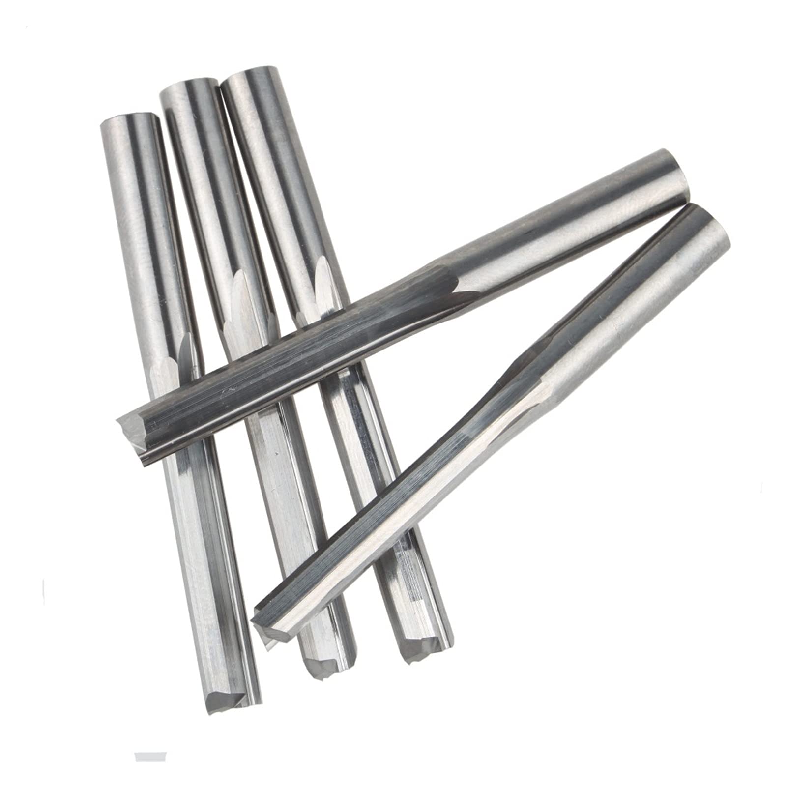 Fraises droites à 2 cannelures en tungstène 6x42mm pour atelier CNC