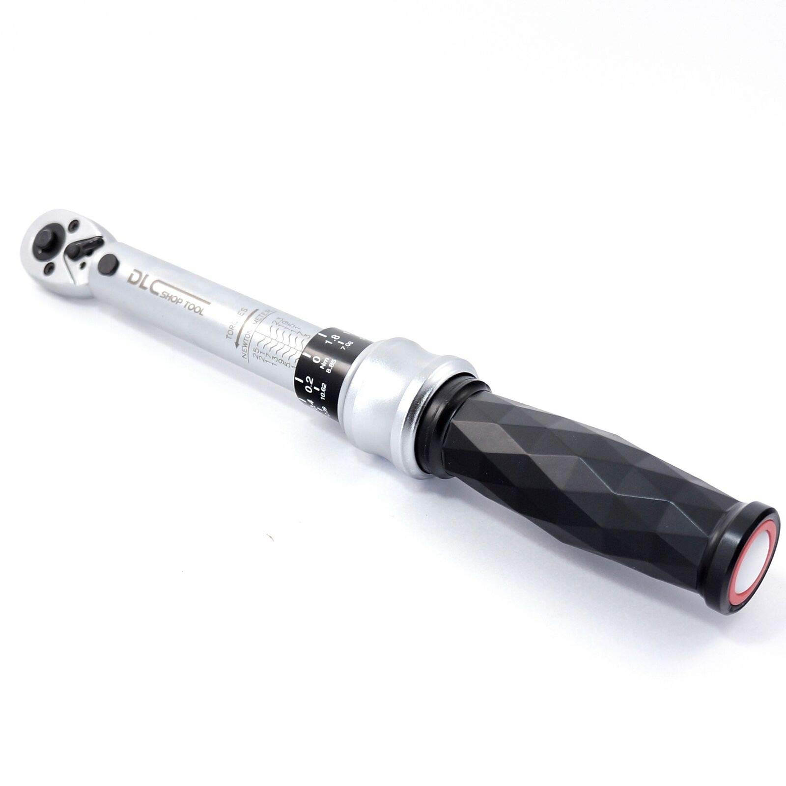 DLC Shop Tool DLC Diamond 1/4'' 1-25Nm / 8.9-221 In-lb Reversible Gauge Torque Wrench (Diamond Silver)