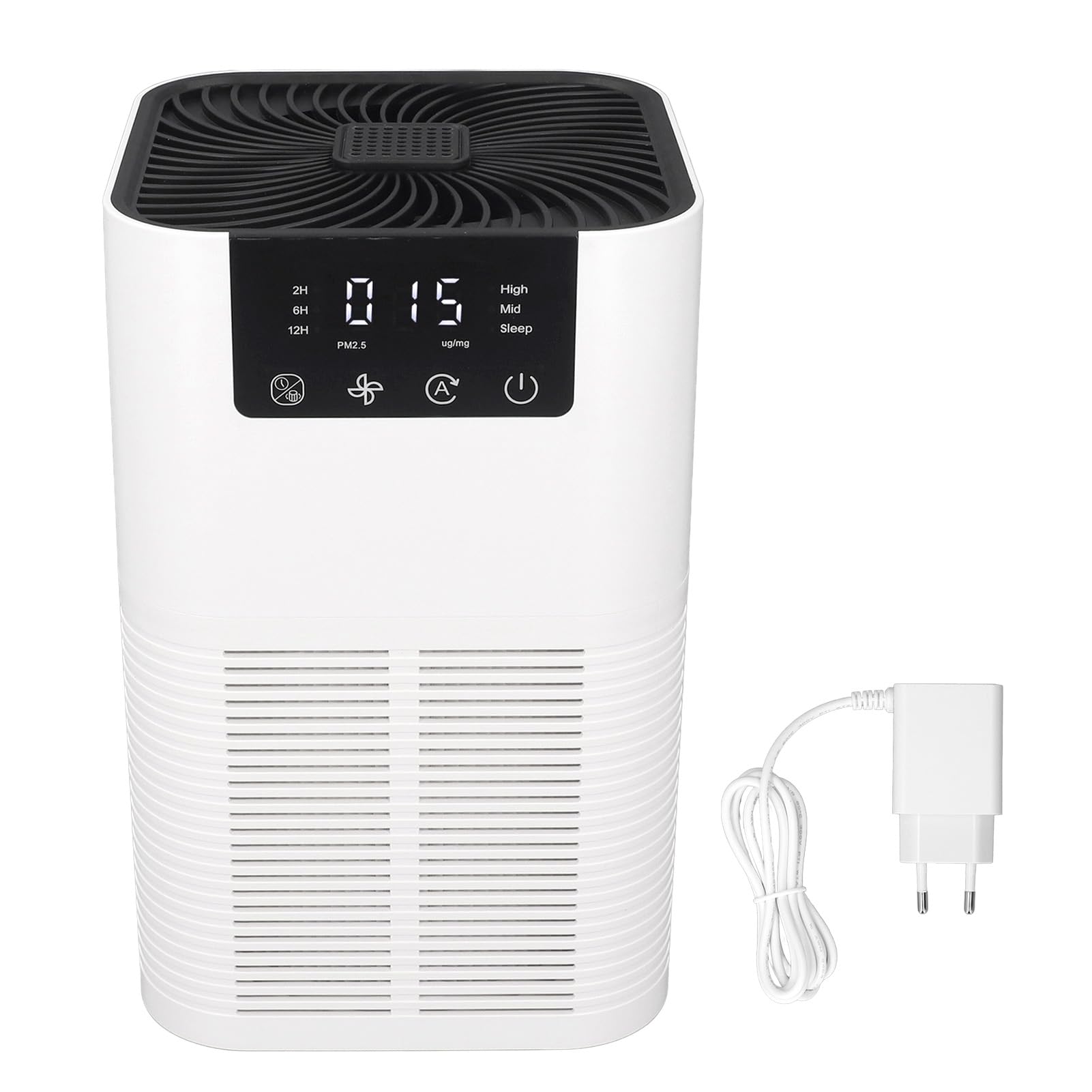 Przenośny oczyszczacz powietrza z filtrem, trybem AI Smart Auto, timerem i blokadą, kompaktowy oczyszczacz powietrza do pokoju dla zwierząt, pokoju dziecięcego, salonu, sypialni,
