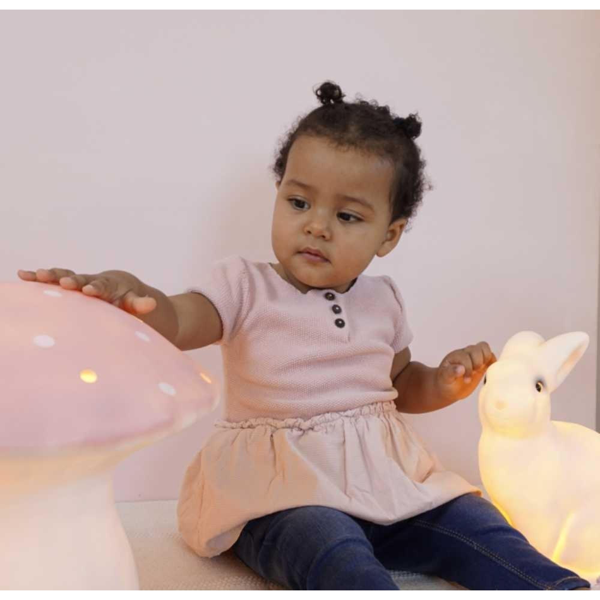 Lampe champignon moyen vintage pink - Egmont Toys