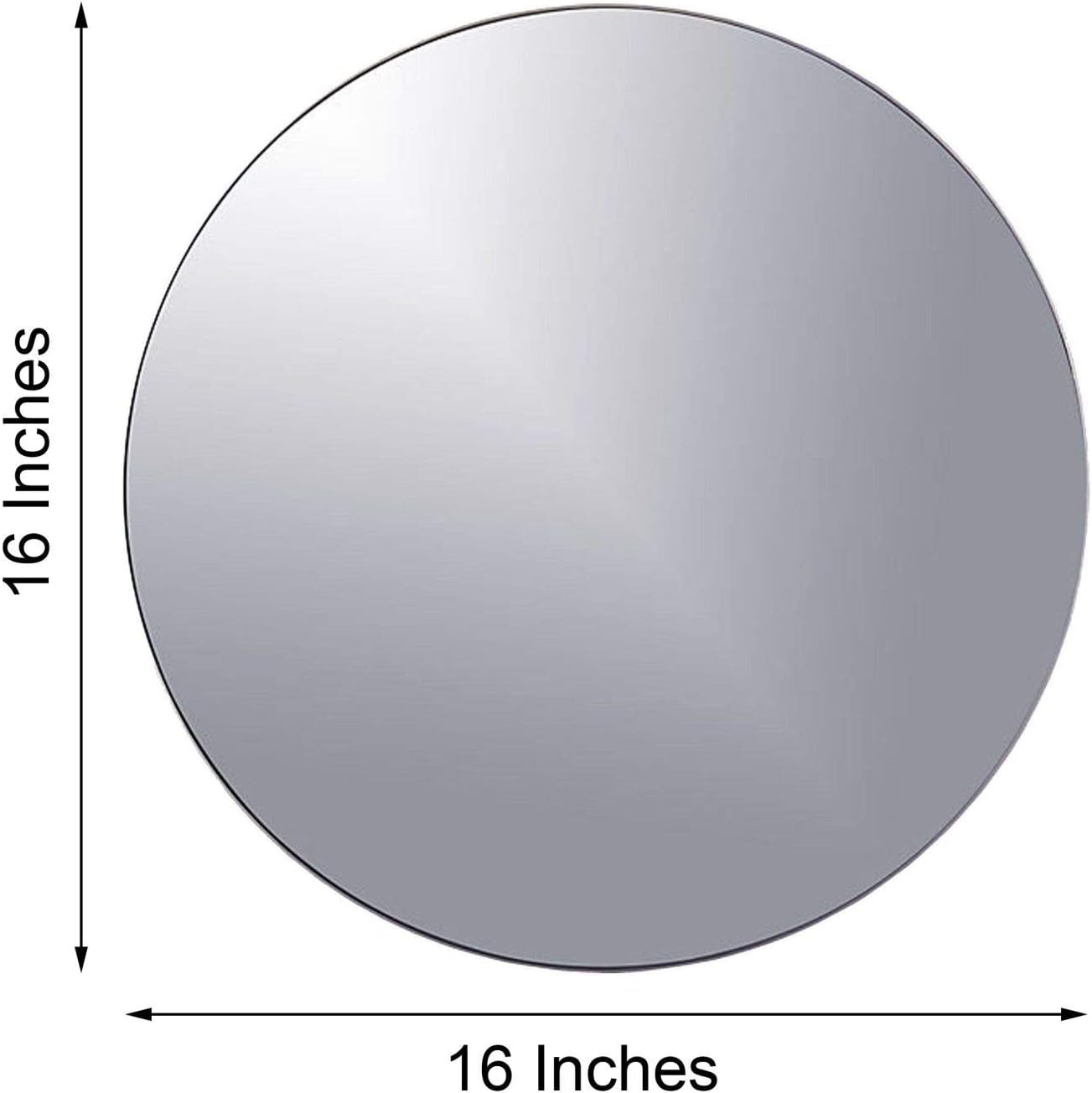 16 pcs 16-Inch Round Glass Mirrors for Centerpieces Table Decorations | 16" Circle Shape XL Clear Candle Plates for Holiday Parties Wedding Reception Event Christmas Table Decorations Bulk Supplies