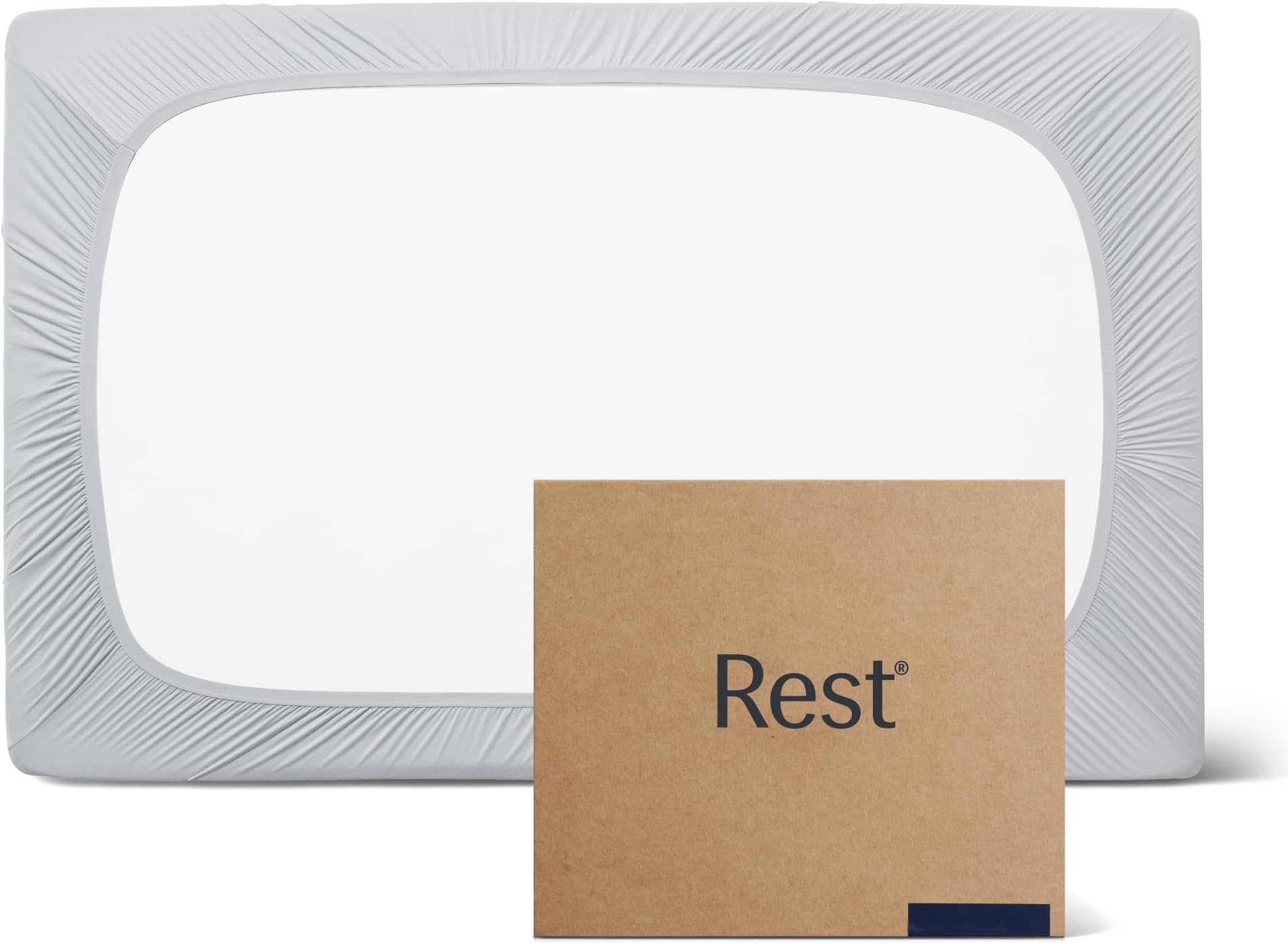 REST® Evercool®+ Fitted Sheet, Twin XL Size, Light Gray, 13" Deep (up to 15’’), Breathable Bedding for Hot Sleeper and Night Sweats, Bed Sheet with Ionic+ Self-Cleaning Silver Yarn for Sensitive Skin