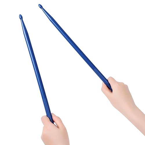 Miniatura 6 de uxcell Baquetas 5A, 1 par de baquetas de plástico para ejercicio, bastones ligeros para batería, accesorios duraderos de percusión para instrumentos