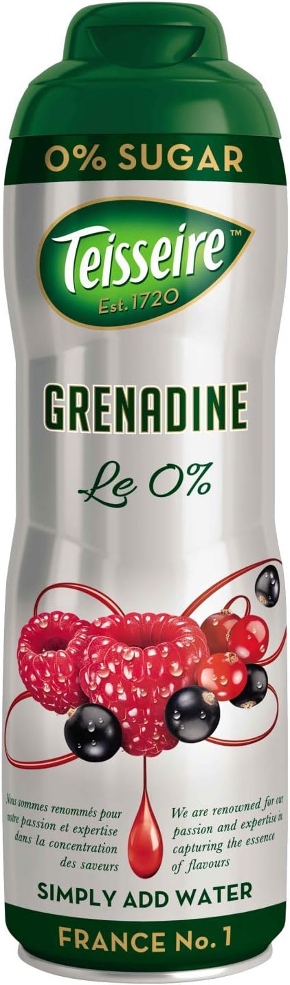 Teisseire 0% Sugar Syrup Grenadine, 600ml, 1 pack