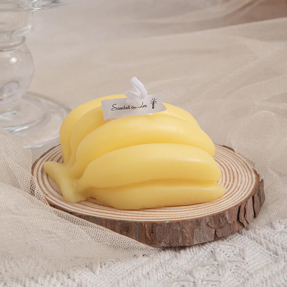Świeca zapachowa w kształcie banana, dekoracyjna świeca owocowa z wosku sojowego na stół, świece do aromaterapii do łagodzenia stresu, medytacji, jogi, relaksu