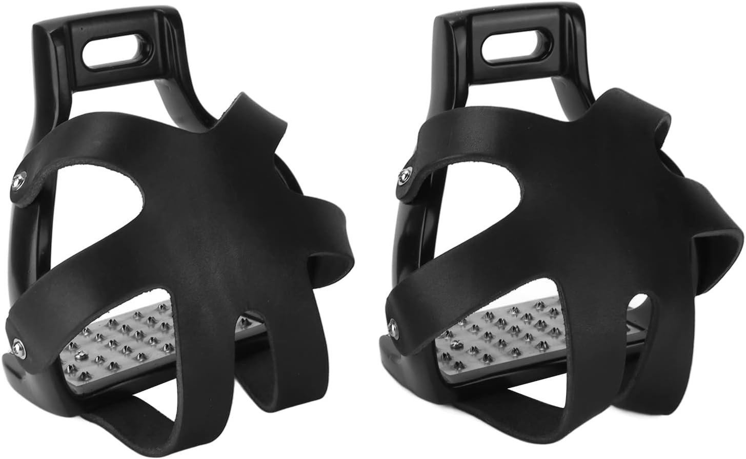 Horse Riding Stirrups,Anti Slip Aluminum Horse Saddle with Cowhide Protective Cover for Horse Riders Aluminum Endurance Ride Cage Safety Horse Stirrups