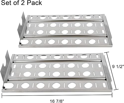 Miniatura 2 de GasSaf Bandejas de briquetas de 16 78 pulgadas para modelos Lynx CS30, L27, L30, L30PSP, L30APSFR, L36, L42, L54, LBQ27FR, 2 placas de calor de