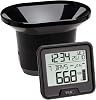 TFA Dostmann Wireless rain gauge Drop, 47.3005.01, monitoring of rainfall and indoor temperature, 365 days history, digital, black