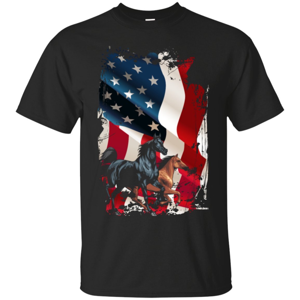 HorseTeePatriotic Wild Horse American Shirt