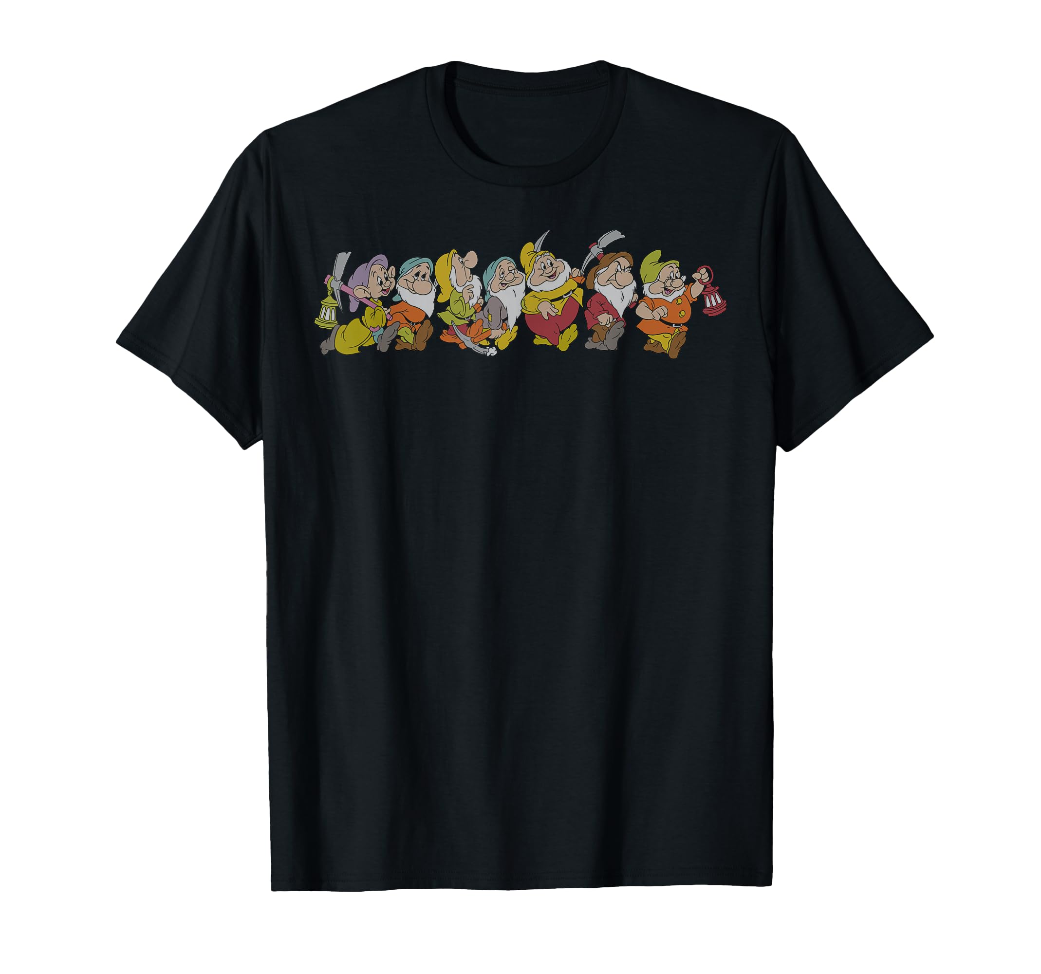 Snow White and The Seven Dwarfs Marching in Line T-Shirt
