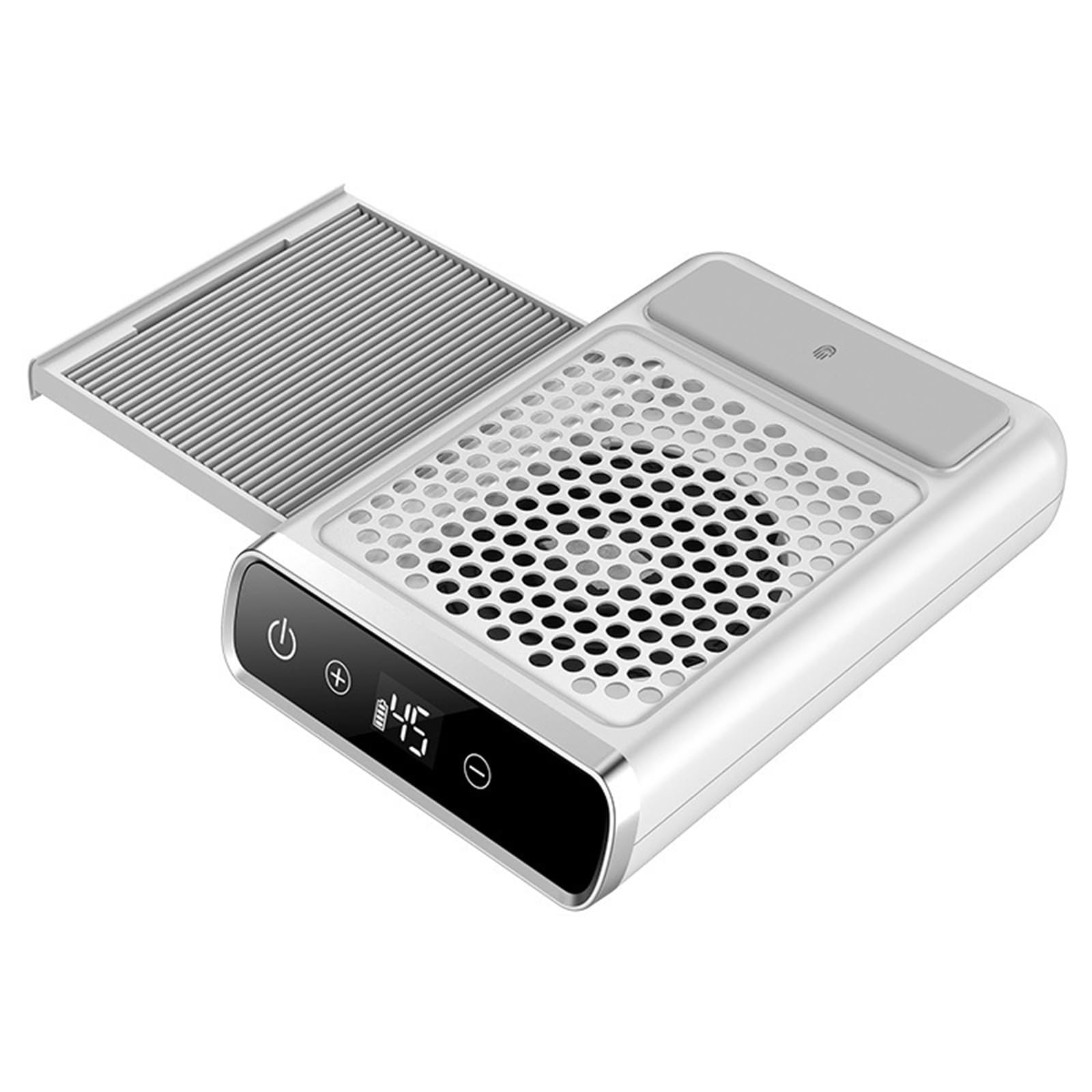 VOLTIX Aspiratore Unghie Professionale 80W, Velocità Regolabile fino a 4500RPM, LCD Touch Screen, Aspirapolvere per Unghie a Batteria, Macchina Aspiratore per Manicure e Pedicure