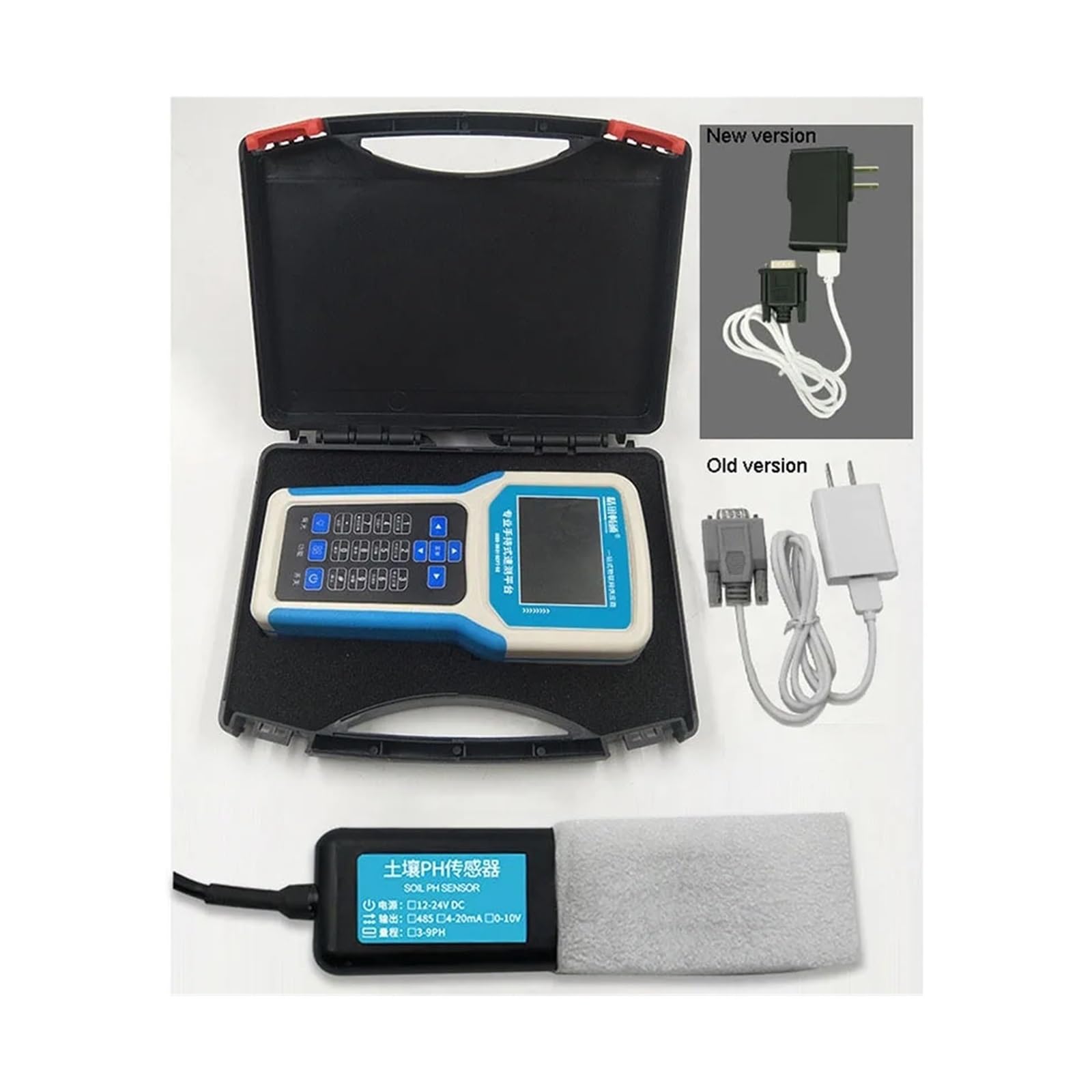 Detector de parámetros del suelo intelinte, portátil, multiparámetro, 7 en 1, sensor de pH, CE, NPK y temperatura.(EC)